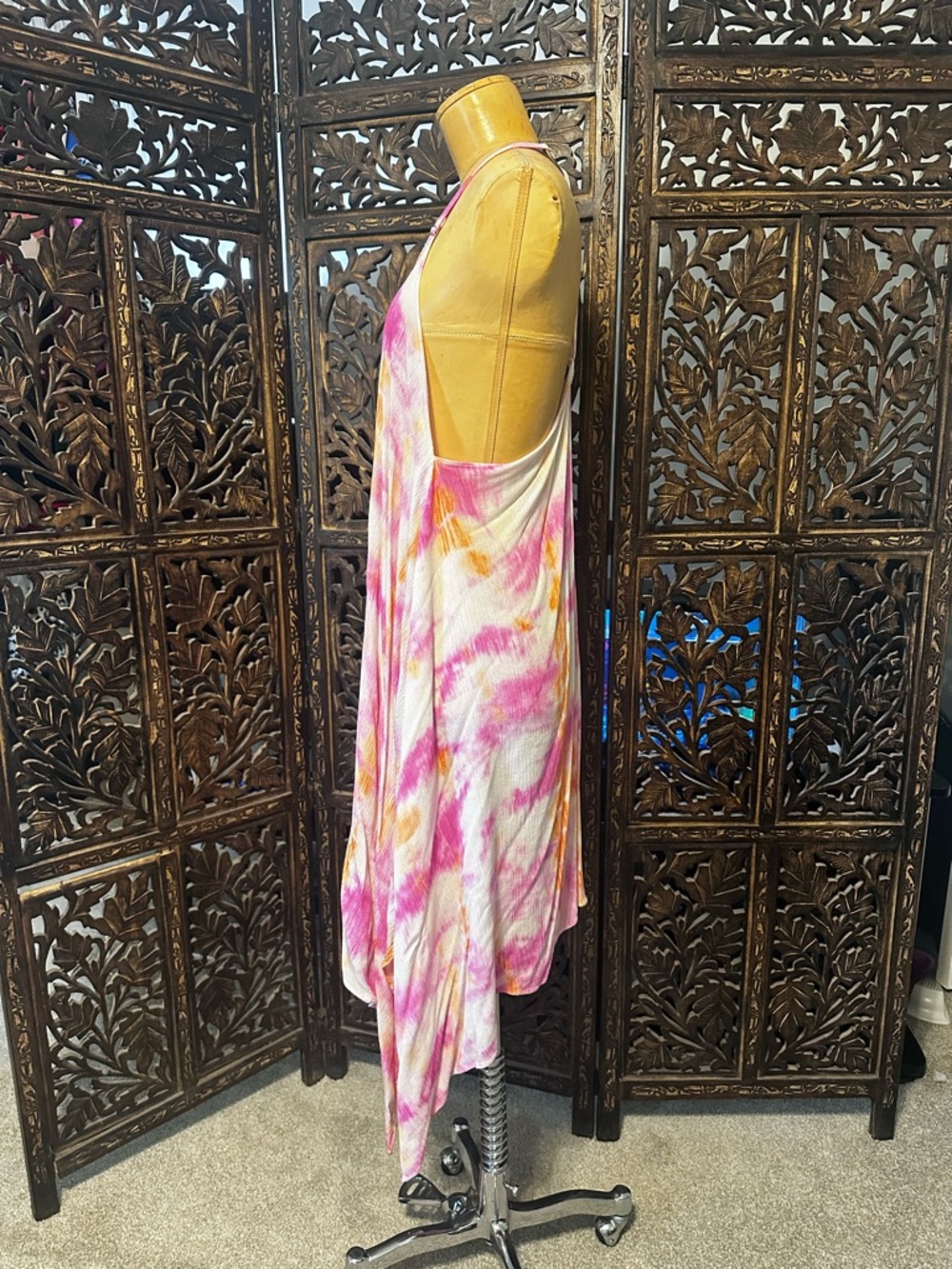 Anna & Ava Pink, Orange and White Tie-Dye Swim Coverup - Picture 2 of 3